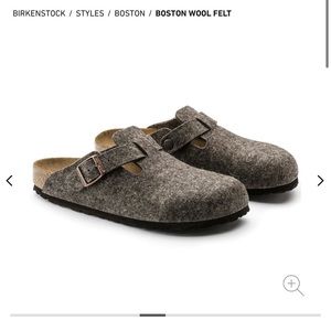 Wool Birkenstock Boston Clog Size 38